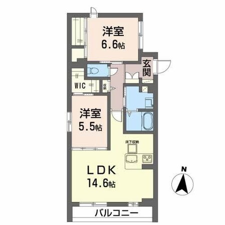 クラージュ銀杏町の物件間取画像